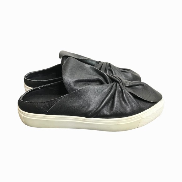 Steven by Steve Madden Catie Women's Slip-On Mules Black Leather Large Bow 7.5 - Picture 4 of 7